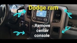 Ram 201019 center console remove install [upl. by Anair]