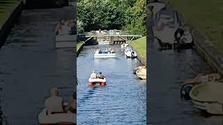 Canal in Friedrichstadt modelled on Dutch style north Germany 🇩🇪 1145am 13 Aug 2024 [upl. by Nojid]