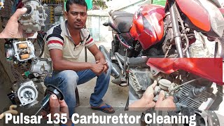 How To Clean Pulsar 135 Carburettor  Pulsar 135 Carburettor Cleaning Process [upl. by Ynohtnaeoj251]