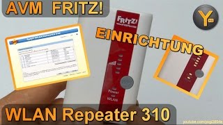 Einrichtung amp Konfiguration AVM FRITZ WLAN Repeater 310  WiFi Verstärker 80211bgn WPA2 [upl. by Eilis69]