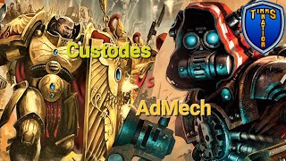 Warhammer Wednesday Custodes Vs Adeptus Mechanicus w NEW Data Sheets [upl. by Atteirneh33]