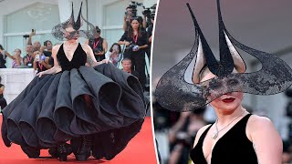 Lady Gaga wows at Venice Film Festival premiere of Joker Folie à Deux’ in couture Dior and dramatic [upl. by Howland226]