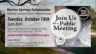 Barton Springs Salamanders Habitat Conservation Plan PSA [upl. by Gawain]