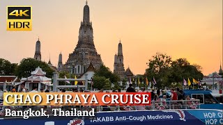 BANGKOK Chao Phraya River Cruise quotAmazing River View For Tourist JUST 1quot Thailand 4K HDR [upl. by Norod951]