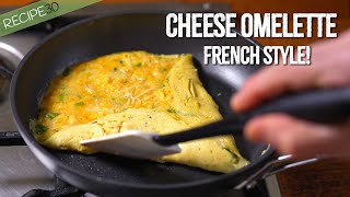 10 Minute French Cheese and Chive Omelette  The Most Delicious Omelette Youll Ever Make [upl. by Eggett684]