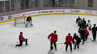 Football Legend Petr Cech training with Chicago Blackhawks [upl. by Ilan]