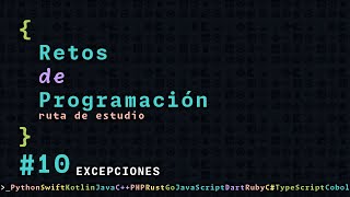 Ruta de estudio programación  10  EXCEPCIONES [upl. by Wymore556]