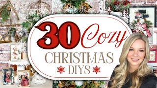 ⭐️ MEGA VIDEO ⭐️ 30 Cozy Farmhouse Christmas DIYS to try in 2024 [upl. by Aiket]