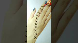 X Alphabet Super Easy Simple Mehndi Design mehndi youtubeshorts khushbumehndiki viral shorts [upl. by Auqinimod190]