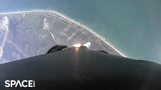 Fly to space and back in amazing SpaceX booster cam video  Launch to Florida landing [upl. by Jea989]