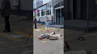 Homeless Hero Saves Blind Child from Danger shorts [upl. by Eibbil359]