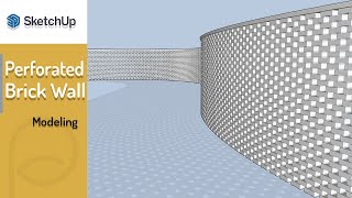 CREATING PARAMETRIC WALL IN SKETCHUP ✅ Perforated brick screen [upl. by Der]