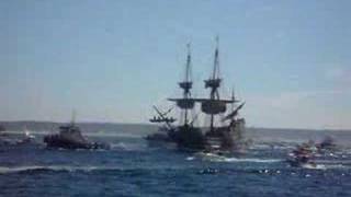 MAYFLOWER II Sets Sail  50th Anniversary Procession [upl. by Edson]