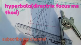 हिंदी में How to draw hyperbola by directrix focus method [upl. by Beitris]