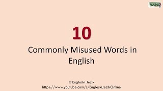 10 Commonly Misused Words in English [upl. by Suraved474]