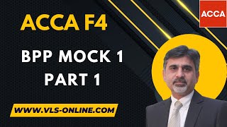 ACCA F4  BPP Mock 1  Part 1  Corporate and Business Law Exam Practice Questions [upl. by Anelhtac]