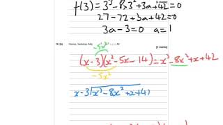 AQA Further Maths GCSE 2016 Paper 1 Q14  Factor Theorem [upl. by Tebor]