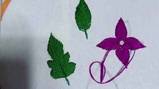 5 Basic Hand Embroidery Stitches Suitable for leaf Designs Easy Hand Embroidery leaf Designs [upl. by Amsden]