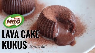 MILO LAVA CAKE KUKUS MUDAH DAN EKONOMIS  Trivina Kitchen [upl. by Esaele]