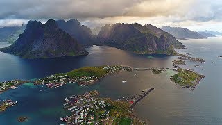 ⭐️ Beautiful Lofoten Norway  Arctic Circle AERIAL DRONE 4K VIDEO [upl. by Snodgrass]