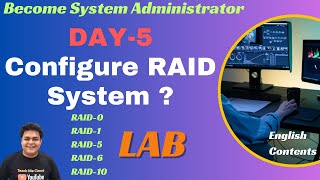 Become System Administrator  How to configure RAID System lab [upl. by Estell]