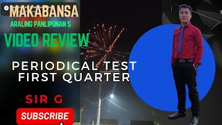 ARALING PANLIPUNAN 5 o MAKABANSA  VIDEO REVIEW  FIRST PERIODICAL TEST [upl. by Gilli]