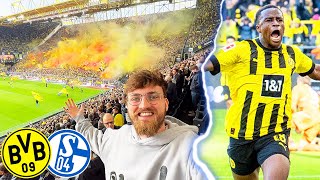 Borussia Dortmund vs Schalke 04  Revierderby Stadionvlog 🔥💥  Moukoko rettet  ViscaBarca [upl. by Annais]