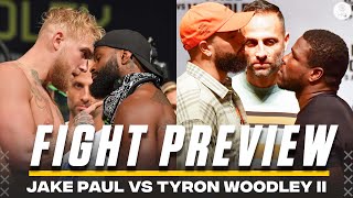 Jake Paul vs Tyron Woodley 2 Frank Gore vs Deron Williams FULL Fight Previews  CBS Sports HQ [upl. by Harrow]