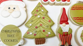 How To Decorate Easy Christmas Tree Sugar Cookies 12 Days of Christmas [upl. by Varian]