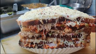 CHEESIEST Sandwich of Mumbai  5 Layered Melting Cheese HULK Sandwich 😋 INDIAN STREET FOOD [upl. by Selle]