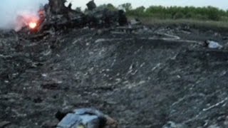 Journalist Bodies turned inside out at MH17 crash site [upl. by Ytrebil]