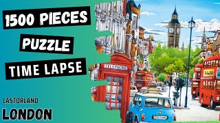 Solving London 1500 Pieces Puzzle  Castorland Puzzle [upl. by Aisul]