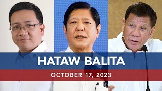 UNTV HATAW BALITA  October 17 2023 [upl. by Mariand]