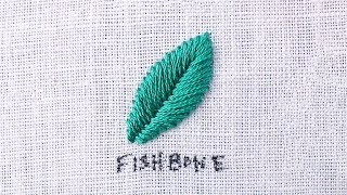 Embroider Leaves with the Fishbone Stitch [upl. by Marcia]