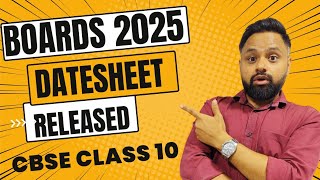 CBSE news  Date sheet 2025  Cbse class 10 date sheet 2025 [upl. by Llertnod]