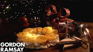 Vanilla Shortbread With Crème Fraîche amp Clementines  Gordon Ramsay [upl. by Annaigroeg]