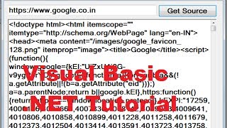 Visual Basic NET Tutorial 56  Get Source Code From Website using VBNET [upl. by Hana625]