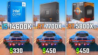 INTEL i514600K vs RYZEN 7 7700X vs RYZEN 7 5800X3D  Test in 6 Games [upl. by Stillman]