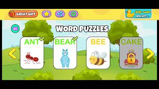 ABC Words Puzzles  Toddlers Learning  preschool [upl. by Adia348]