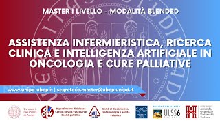 Master I livello  Assistenza infermieristica ricerca clinica e IA in oncologia e cure palliative [upl. by Salvadore]