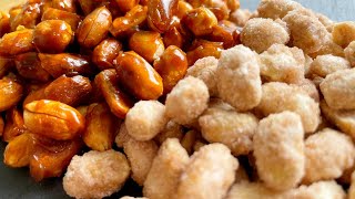 Candied Peanuts Recipe  Caramelized Peanuts vs Sugar Coated Peanuts  Homemade Sweet Roasted Nuts [upl. by Jovitah241]