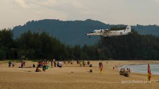 Turboprop aircraft Dornier Do228 approaching over the sea [upl. by Lilia494]