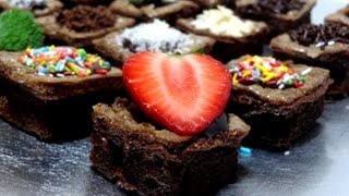 Receta de brownie de chocolate con nueces  Como hacer brownie de chocolate [upl. by Adnorrahs]