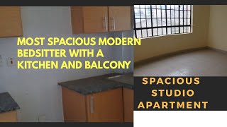 Spacious Two Modern Bedsitters with a large balcony amp kitchenStudio ApartmentsHouse Hunting Tour 5 [upl. by Stevie]