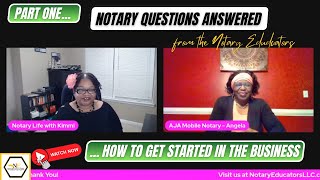 Part 1  Notary Questions How to start notary Business General Notary Work Loan Signing [upl. by Krug]