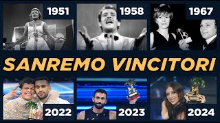 Tutti i vincitori del Festival di Sanremo 1951  2024 [upl. by Igenia]