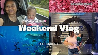 My first mothers day ❣️🥹 Come with us  Aquarium visit 🐬  more [upl. by Ewolram423]