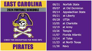 2024 East Carolina Pirates Football Schedule [upl. by Kohcztiy]