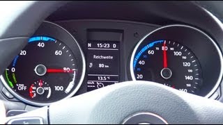 electric VW Golf Blue eMotion test drive acceleration HD [upl. by Davidoff]