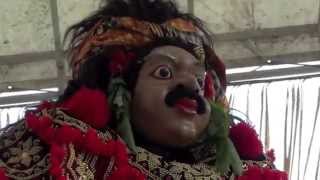 Bali Topeng mask performance in Pura Gunung Raung Taro by Hans amp Fifi [upl. by Soinotna]